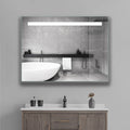 Hotel Magnify Illuminated Anti-fog Rectangle LED Light Smart Touch Display Make up Mirror With Bathroom LED Smart Mirror