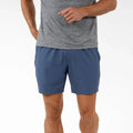 Men's Summer Casual Solid Mid Waist 4 Way Stretch Moisture Wicking Elastic Waistband Zipper Fly Training Shorts