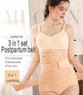 Mesh Women Corset Binder Girdle Maternity 3-in-1 Postpartum Support Recovery Belly Wrap Band Waist Belt Breathable Body Shaper