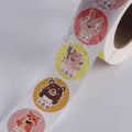 Custom Cheap High Quality Reward Die Cut Vinyl Sticker Cute Round Cartoon Rolls