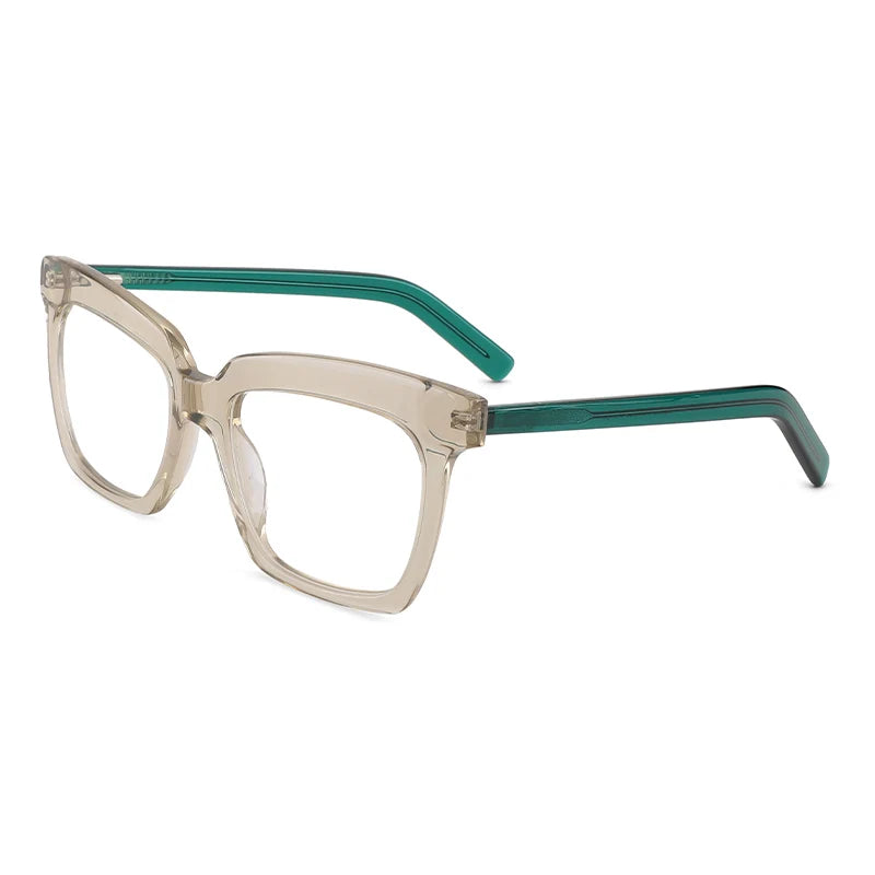 YC China Prescription Oversized Clear Lenses Montature Occhiali Eyeglasses Acetate Frames Optical Frametate Glasses Armacoes De