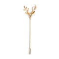 Daili High Quality Gold Deer Head Long-handled Brooch Minimalist Design Brooch Handmade Lapel Pin Brooch for Unisex