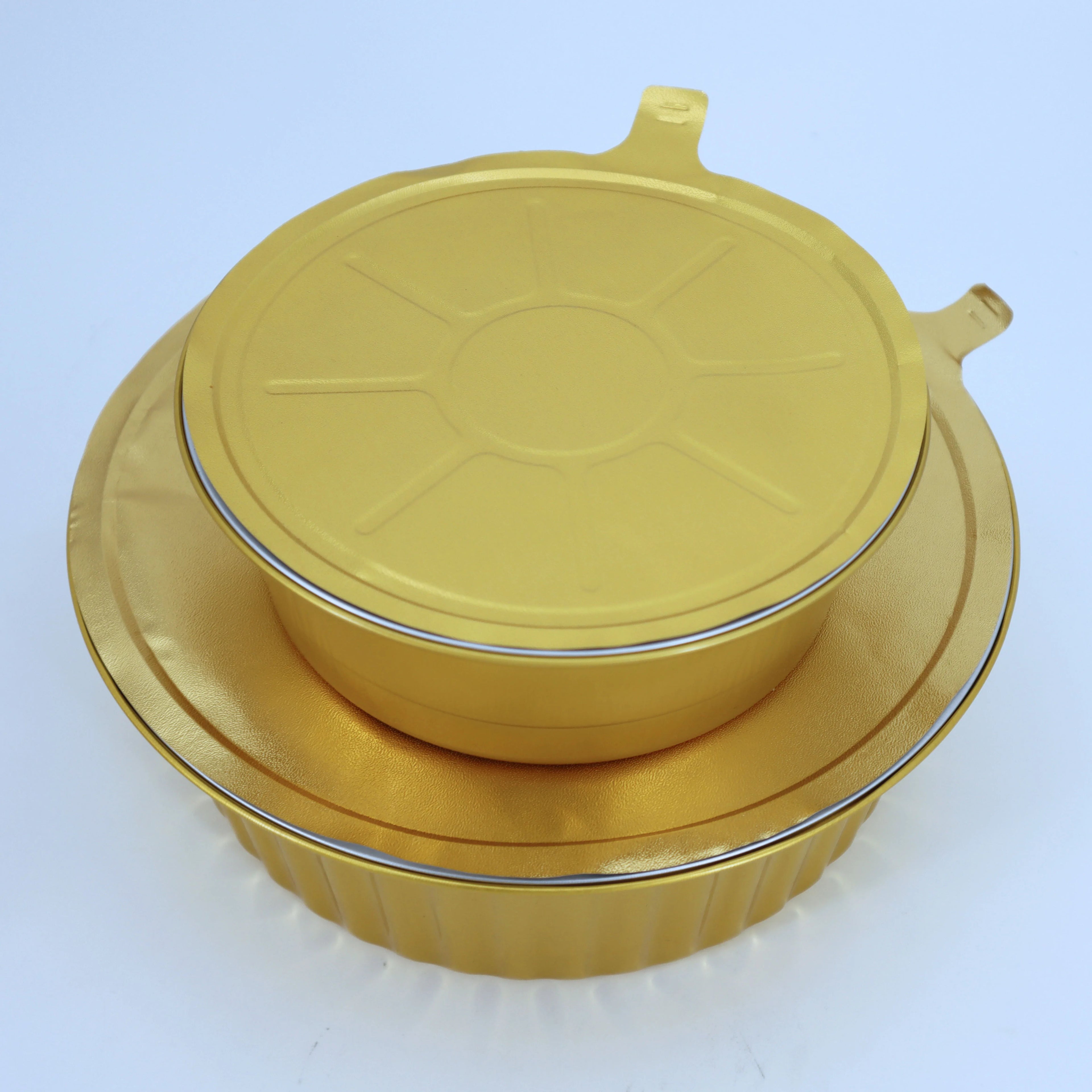 Durable Deep Bowl Hot Pot Self Cooking Serving Container Disposable Aluminum Container Foil Pans