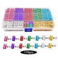 170pcs/box Dreadlocks Hair Braid Cuff Hair Beads for Synthetic Braid Hair Ring Decoration Accessories
