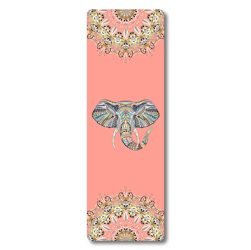 Custom Printed Mandala Lotus Eco Natural Rubber Purple Violet Color Vegan PU Yoga Mat Extra Grip for Hot Yoga