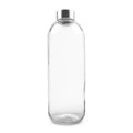1000ml 1L Transparent Glass Water Bottle with Stainless Steel Cap