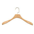 Manufacturer Wholesale Household Items Custom Flat Shoulder Good Quality Wooden Hangers With Metal Clips