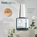 NAILPOP 3-in-1 UV Nail Gel Polish Starter Set 7ml No Wipe Matte & Shiny Top Coat with Base Coat for Home DIY Nail Salon Soaking