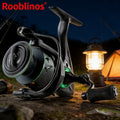 [Germany Stock] Rooblinos RF Left Hand Spinning Reel 5.2:1 Gear Ratio Nylon Body 5 Bearings Multi-Fishing Use