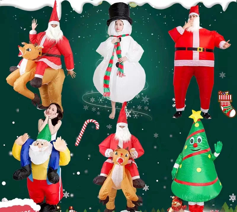 Christmas Outdoor Inflatable Santa Claus Costume for Adults-Customized Color Fancy Dress & Cosplay Mascot