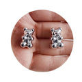 100Pcs 19mm Silver Color Cartoon Bear Pens Beads Acrylic Loose Spacer Beads for Necklace Earring Accessories Jewelry Making DIY