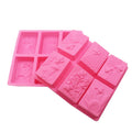 Temperature Resistant 6 Hole Rectangle Soap Molds Silicone Bee Shape Handmade Soap Mold Portable Unique Soap Making Tools