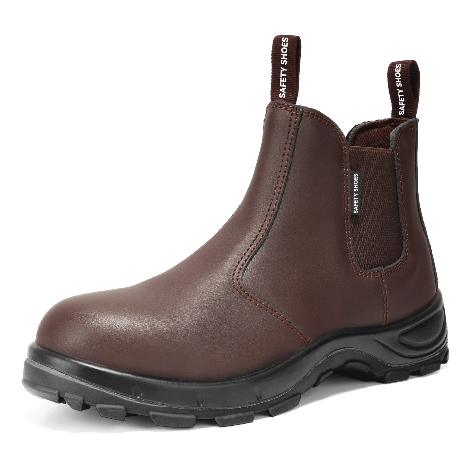 JIANKUN High Boots Safety Shoes S3 SR PU Outsole Steel Toe Steel Plate Smooth Cow Leather Wear-Resistant for Construction Worker