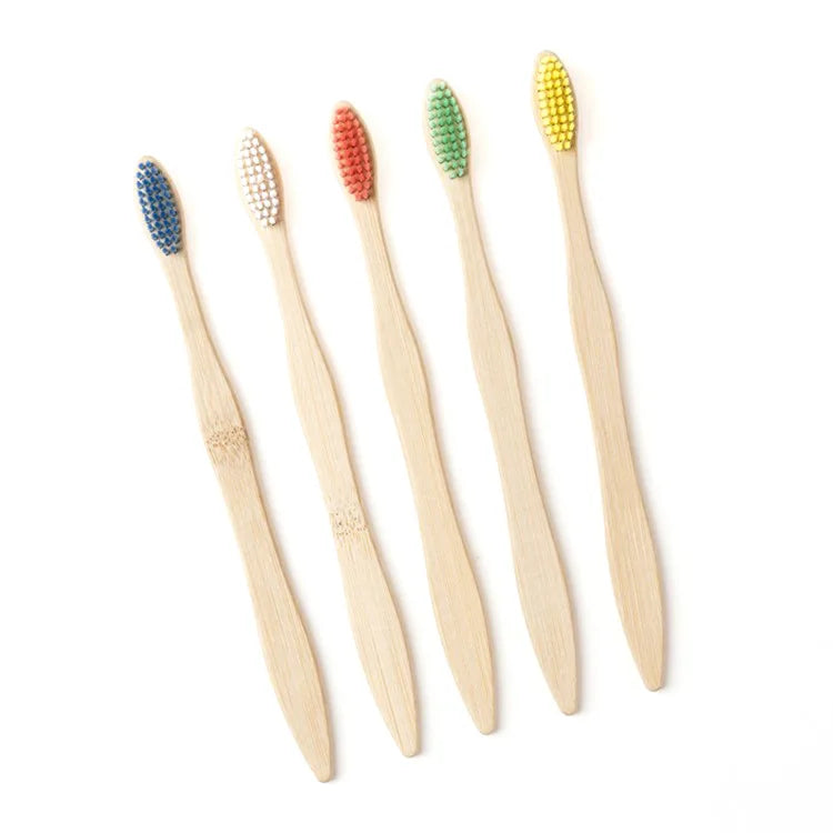 Hot Sale Eco-Friendly Portable Toothbrush for Home and Travel OEM Bamboo Biodegradable with Nylon Bristles