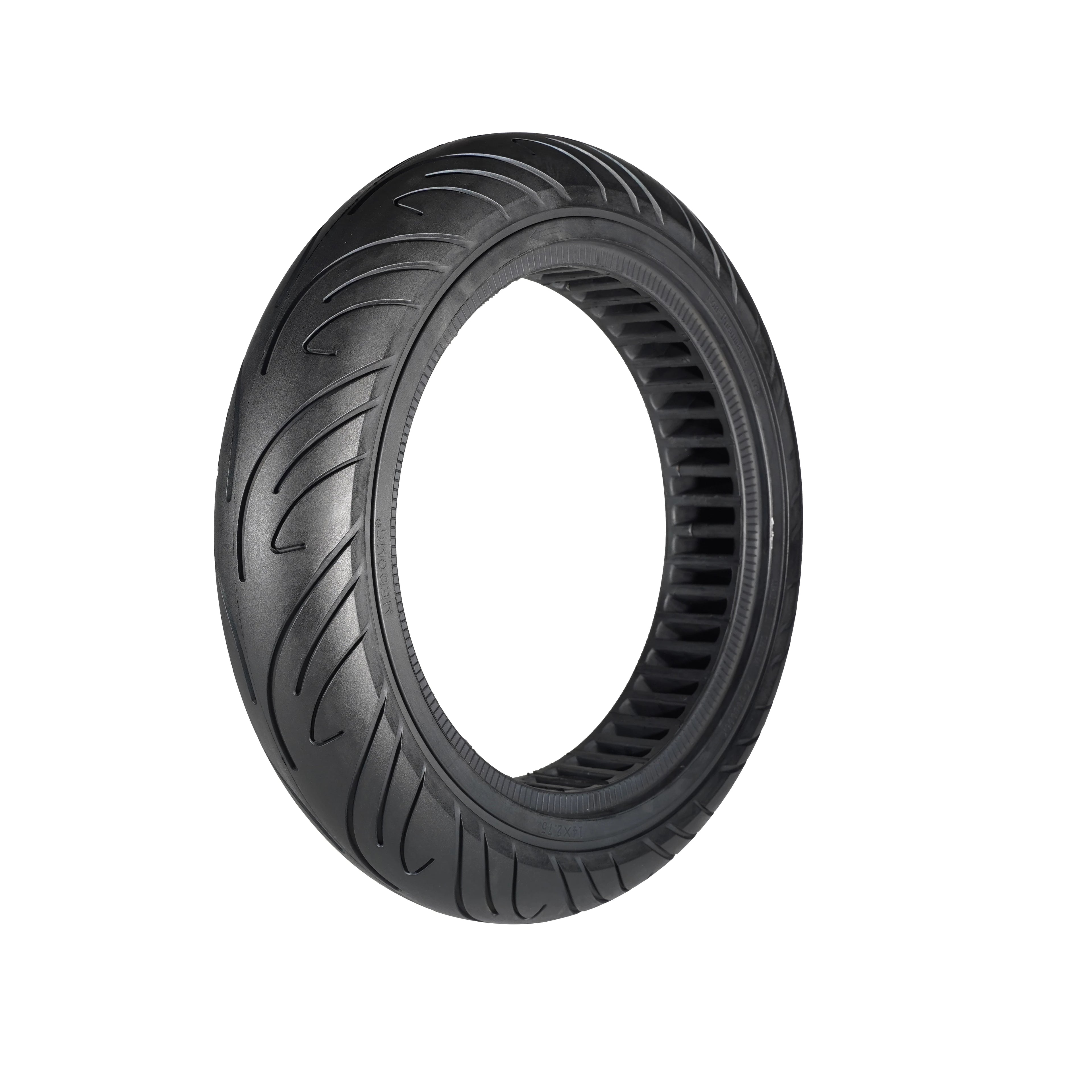 Nedong 14inch Ebike Fat Tire 14x2.75 Solid Rubber Tire Anti Puncture Tire