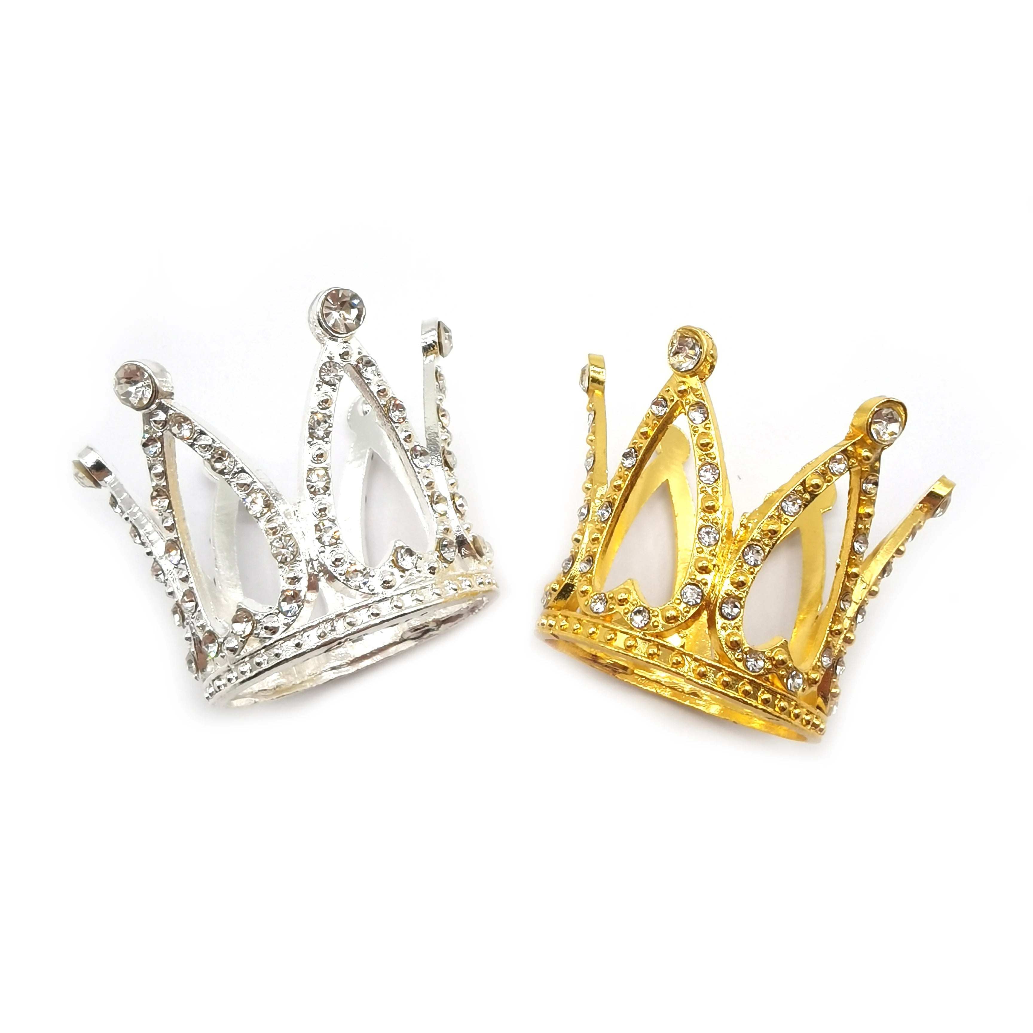 Rhinestone Cake Decorating Crown Tiara Mini Top Hat Hair Ornaments for Girl Party Birthday Cake Decoration