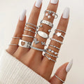 Fashionable Men's & Women's Stainless Steel Ring Mesh Gloves with Cut Flower Diamond Shape Jump Rings Jewelry for Girls Women