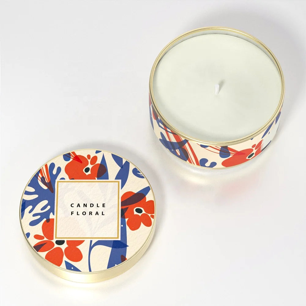 Matte Gold 1.5oz Candle Tin Aluminum Jar Christmas Candle Tin 50ml Candle Tin