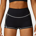 Premium Nylon Spandex 4-Way Stretch Gym Shorts Booty Lifting Custom Yoga Set with Elastic Waist Closure Solid Pattern Seamless