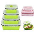 Hot Selling Reusable Food Grade Silicone Lunch Box Convenient Collapsible Food Storage Container Excellent Portable Lunches