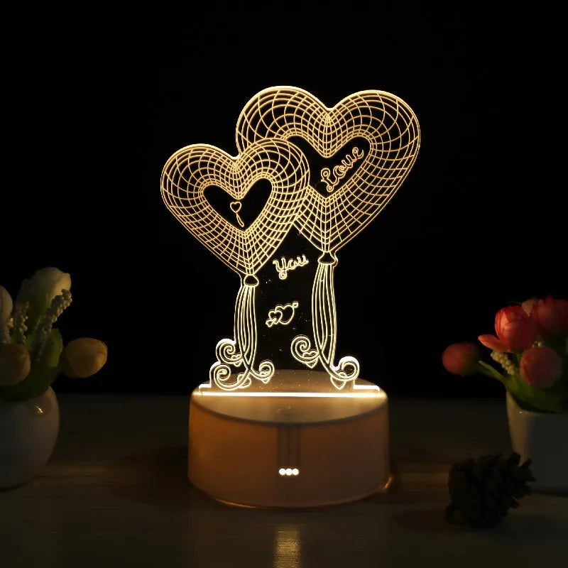 New Led Night Light Corporate for National Day China Crafts Products Gift Ideas New 2025 Promotional Custom Logo Acrylic Lamp