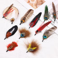 Handmade Western Hat Feather Pin Real Pheasant Plumes for Cowboy Fedora Panama Hats Accessories