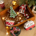 Christmas Painted Shaped Ball Christmas Tree Decoration Small Pendant Christmas Gift Bag Car House Snowman Garland Pendant
