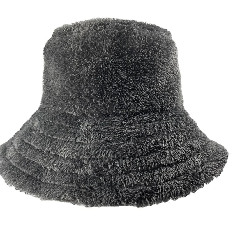 Custom New Fashion Winter Plush Warm Bucket Hat for Women for Outdoor Party and Travel Casual Fisherman Style