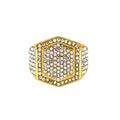 Hip Hop Cubic Zirconia Rap Miami Fine Fashion Jewelry Rings Stainless Steel Non Tarnish Iced Out Ring for Men