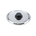 2025 Professional Italian Inox Cookware Sets with Ergonomic 40 cm Handle Knob Black Lid and Metal Cover