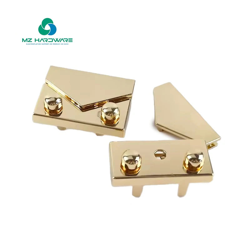 MZhardware High Quality Zinc Alloy Hardware Accessories Hot Sale Thickened Leather Alloy Buckle Twist Lock Clasp for Bags