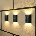 LED Solar Light Outdoor Wall Lamp Solar Garden Wall Light Waterproof Courtyard Garden Stair Fence Sconce Decoration Light 80 ABS