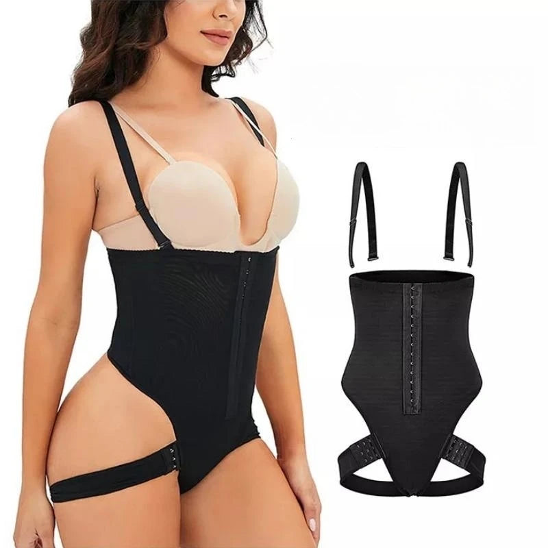 Plus Size High Waist Tummy Control Pants Body Shaping Pants Steel Hook Corset Waist Buttocks Shaping Pants