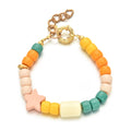 ZMZY Forte Beads Bohemia Wedding Star Glass Beads Bracelets for Women's Unisex Rainbow Color Jewelry Colorful Lovely Best Gift