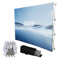 10ft High Quality Fabric Pop up Banner Display Stand Portable Trade Show Photo Backdrop Wall Banner