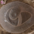 FH Wholesale  Men Toupee  European Human Hair  Topper for Man Pu+mono Extra Thin Skin Replacement Hair System