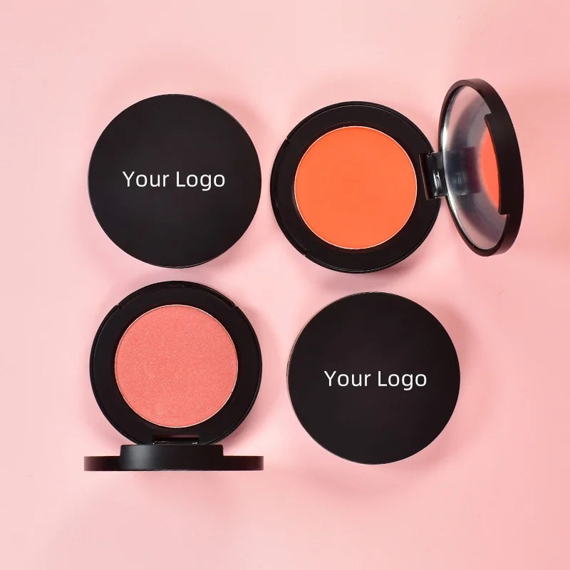 Wholesale Low Moq Blusher Cream Organic Single Blush Powder Palette With Customized Brand Blush