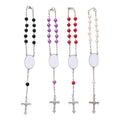 Multicolor Beads Catholic Rosary Bracelet Christian Cross Bracelets Sublimation Rosary Bracelets