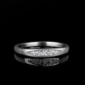 Factory Wholesale 925 Sterling Silver Ring New Trendy Contracted Style 18K Gold Plated Inlay Moissanite Couple Finger Rings