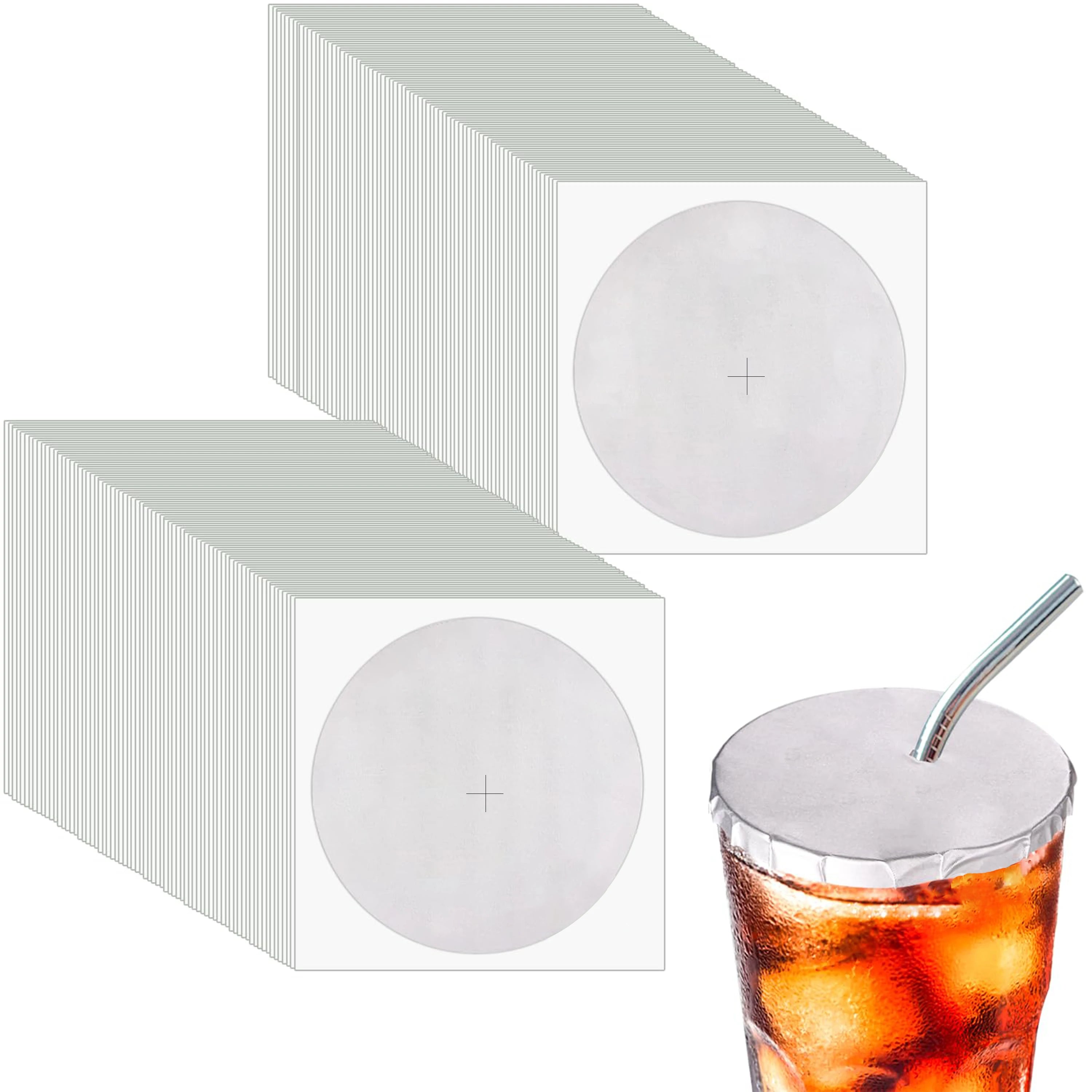 Drink Covers for Alcohol ProtectionDisposable Foil Airtight Lid Stickers for Cup Condom.Drink Protection Cover
