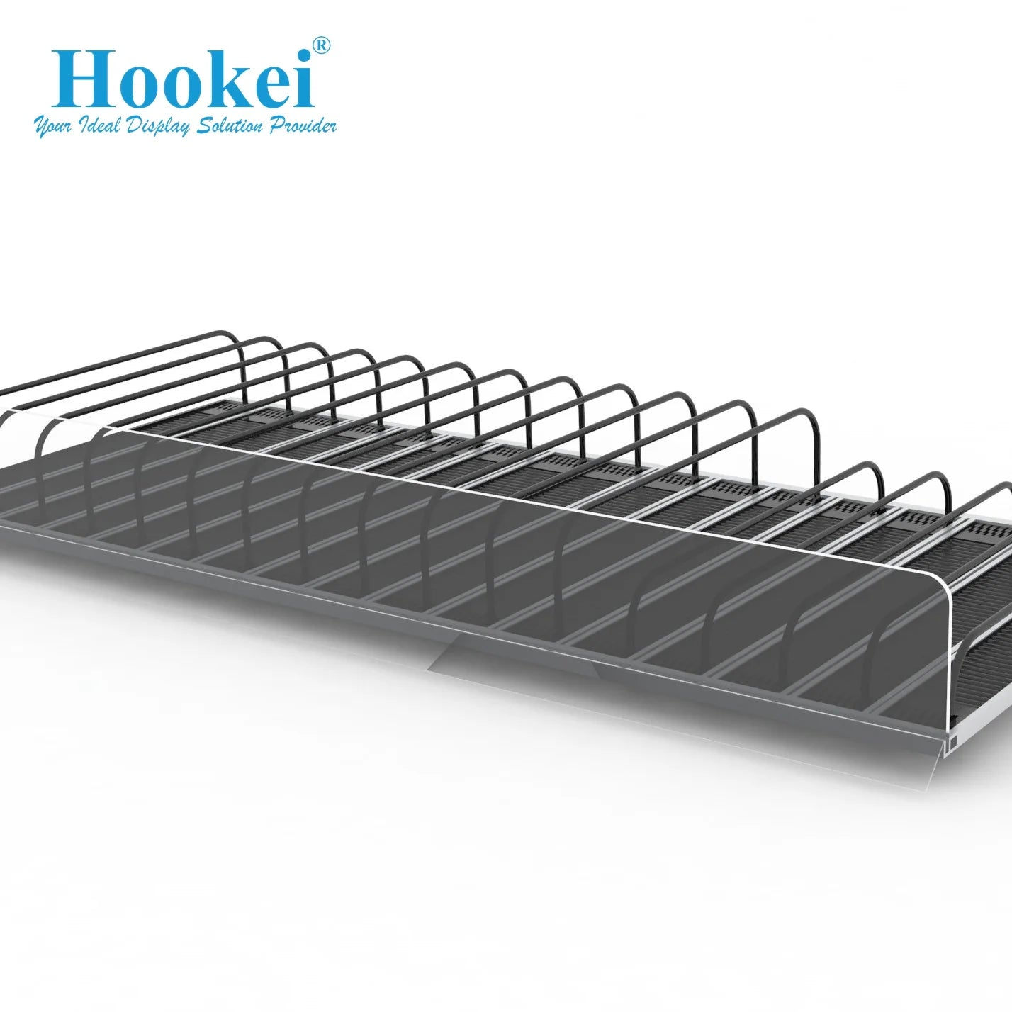 Auto-front Gravity Feed Display Roller Shelf Pusher Glides Gravity Roller Shelf for Supermarket