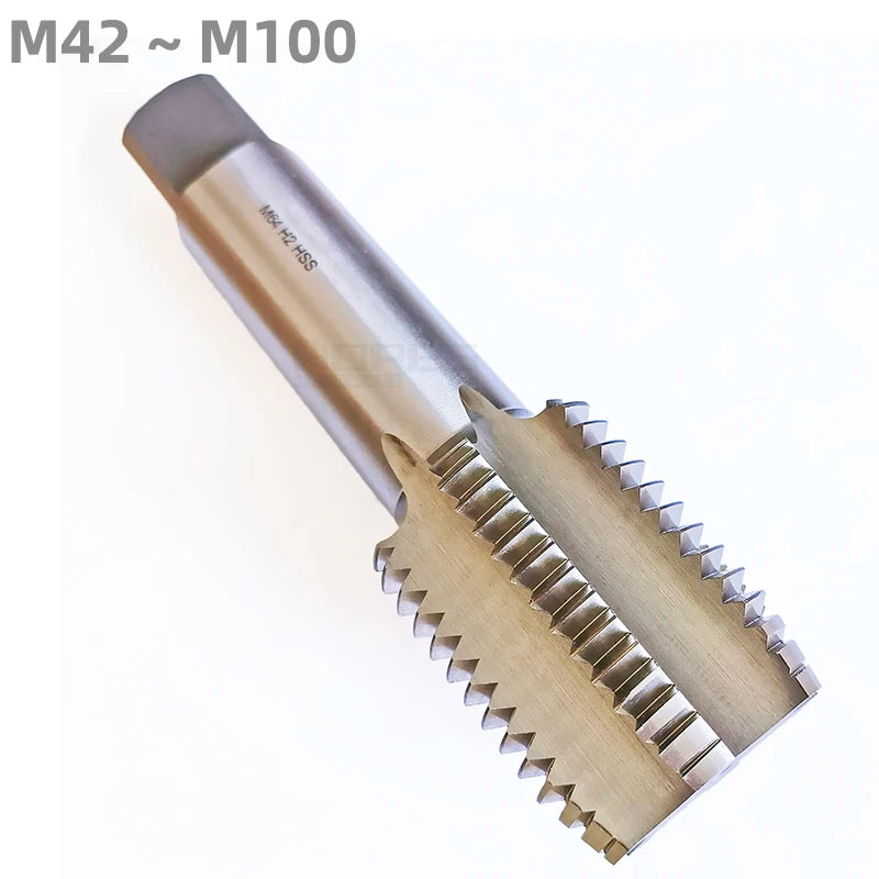 HSS6542 M42 to M100 Standard Metric Coarse Thread Pitch Straight Flutes Machine Screw Tap With GB DIN ISO JIS mm Size