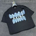 DCY Trending Products 2025 New Arrivals Custom Men's Oversized Knitted T-Shirts with Logo Printed High Quality Heavy T-Shirt