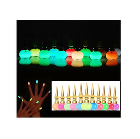 Eco Nontoxic Luminescent Night Glow in the Dark Luminous Fluorescent Neon Uv Polish Pigment Paint Varnish Glitter Nail Art Gel