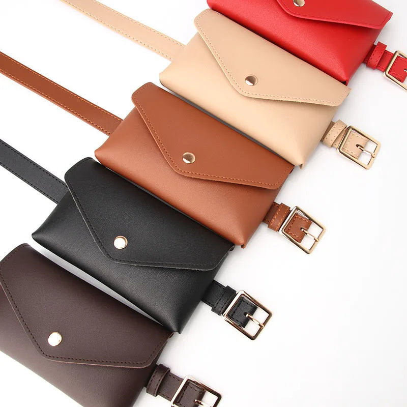 Waist Packs Women Leather PU Adjustable Belt Bag Waist Pack Wallet Phone Pouch Ladies Salesperson Work Bags