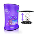 Recyclable Low MOQ Exhibition Booth Portable Tension Fabric Advertising Display Auto Shrink Pop up Display Counter Table