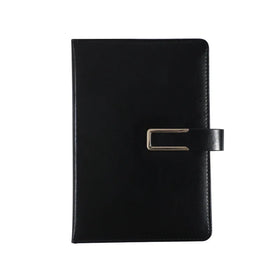 Customized Luxury Refillable Diary Notebook Gift Business Office Pu Leather Magnetic A5 Journal Debossed Metal Logo Promotion