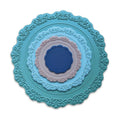Heat Resist Non-slip  Different Sizes and Reliefs Patterns Flora Table Mats Silicone Placemat Round Lace Shape  for Dinning