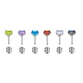Wholesale 316L Stainless Steel 16G CZ Stud Internally Threaded Tragus Earlobe Piercing Lip Helix Stud for Women Body Jewelry