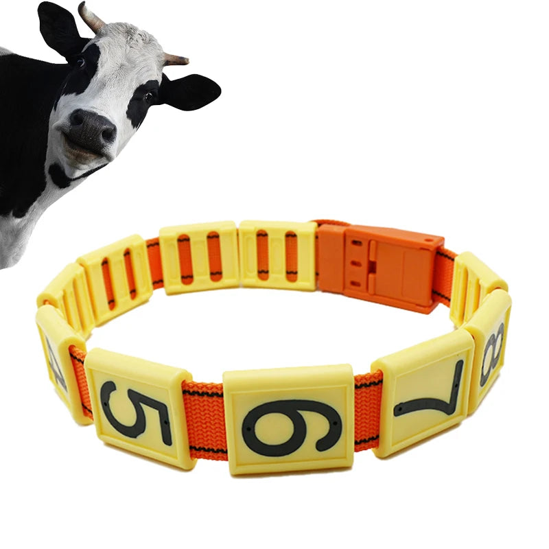 Custom Adjustable Digital Recognition Cattle Neck Collars Ox Neck Sleeve Neck Tag for Cattle